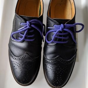 TOMBOY TOES | Black Vegan Leather  Roguish Brogues